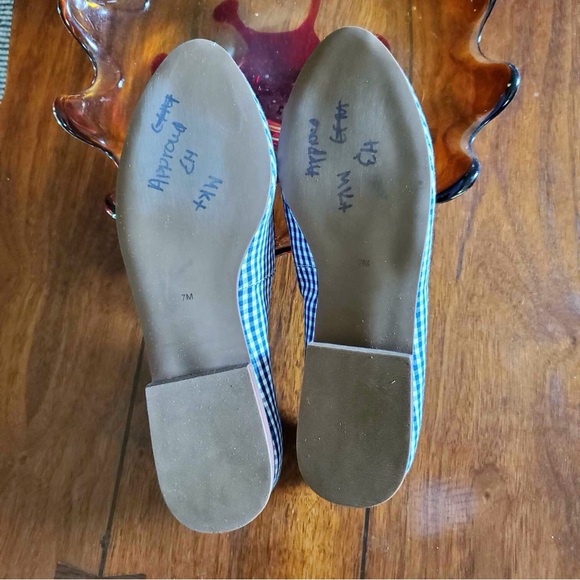 Jack Rogers Gingham Embroidered Lemon Loafers Size 7 - Picture 8 of 8